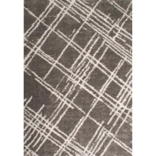 Tapis shaggy doux Oslo 668 - Gris - 100% polyester - 120 x 160 cm - In