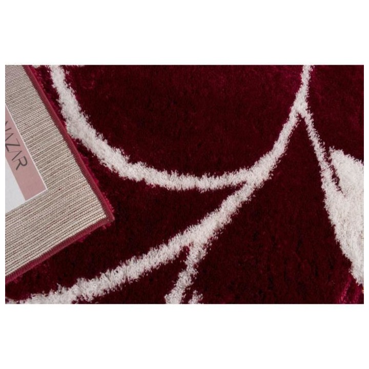 Tapis shaggy doux Oslo 637 - Rouge - 100% polyester - 120 x 160 cm - I