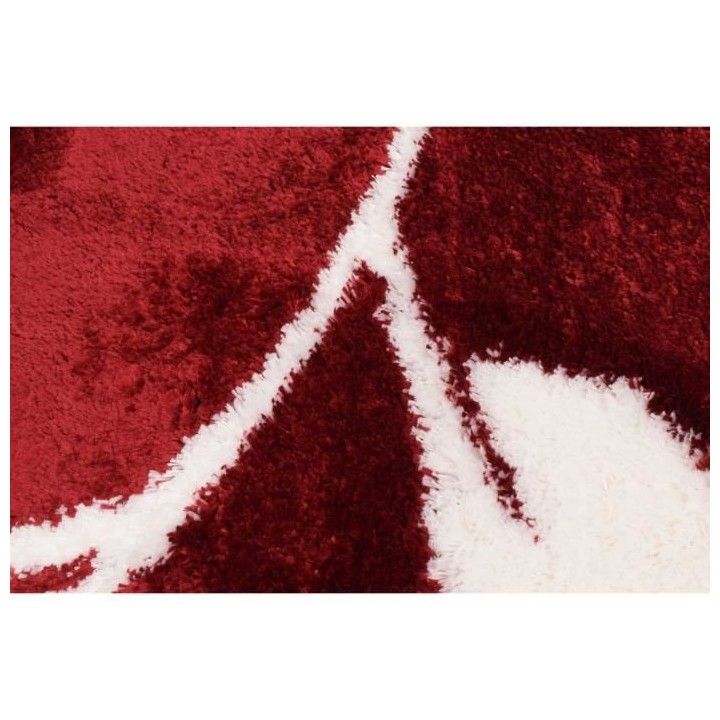 Tapis shaggy doux Oslo 637 - Rouge - 100% polyester - 120 x 160 cm - I