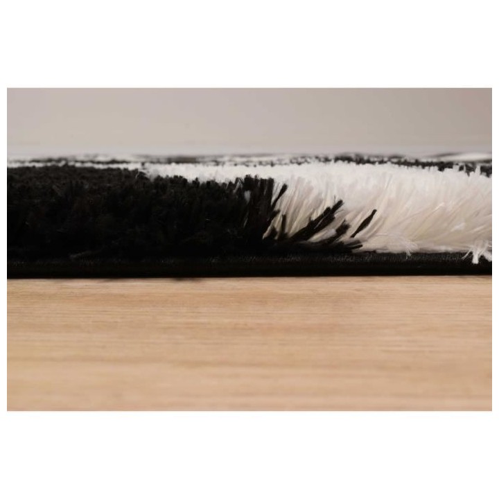 Tapis shaggy doux Oslo 637 - Noir - 100% polyester - 80 x 150 cm - Int