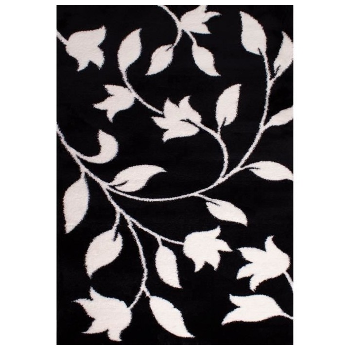 Tapis shaggy doux Oslo 637 - Noir - 100% polyester - 120 x 160 cm - In