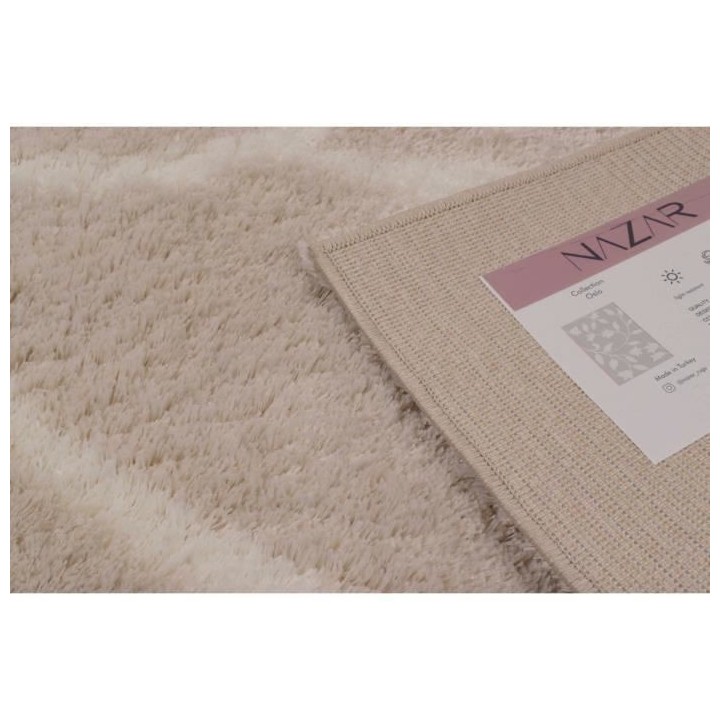 Tapis shaggy doux Oslo 637 - Beige - 100% polyester - 80 x 150 cm - In