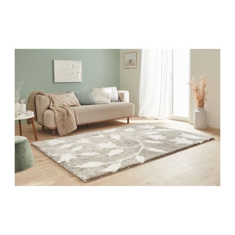 Tapis shaggy doux Oslo 637 - Gris - 100% polyester - 80 x 150 cm - Intérieur - NAZAR