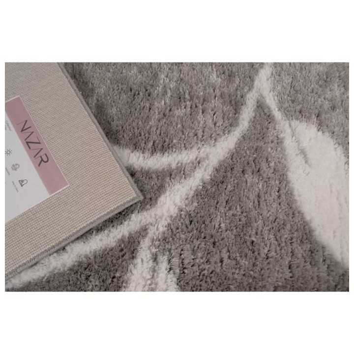 Tapis shaggy doux Oslo 637 - Gris - 100% polyester - 80 x 150 cm - Int