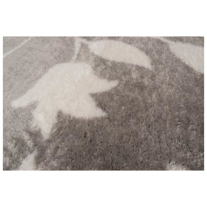 Tapis shaggy doux Oslo 637 - Gris - 100% polyester - 80 x 150 cm - Int