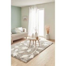 Tapis shaggy doux Oslo 637 - Gris - 100% polyester - 80 x 150 cm - Intérieur - NAZAR