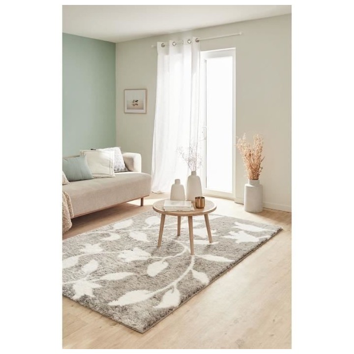 Tapis shaggy doux Oslo 637 - Gris - 100% polyester - 80 x 150 cm - Int
