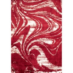 Tapis shaggy doux Oslo 677 - Rouge - 100% polyester - 80 x 150 cm - Intérieur - NAZAR