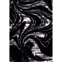 Tapis shaggy doux Oslo 677 - Noir - 100% polyester - 80 x 150 cm - Intérieur - NAZAR