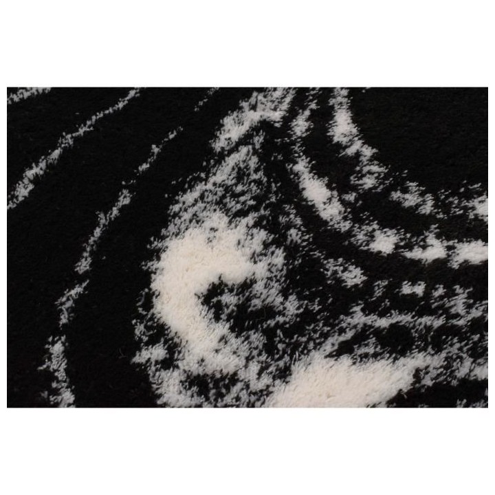 Tapis shaggy doux Oslo 677 - Noir - 100% polyester - 80 x 150 cm - Int