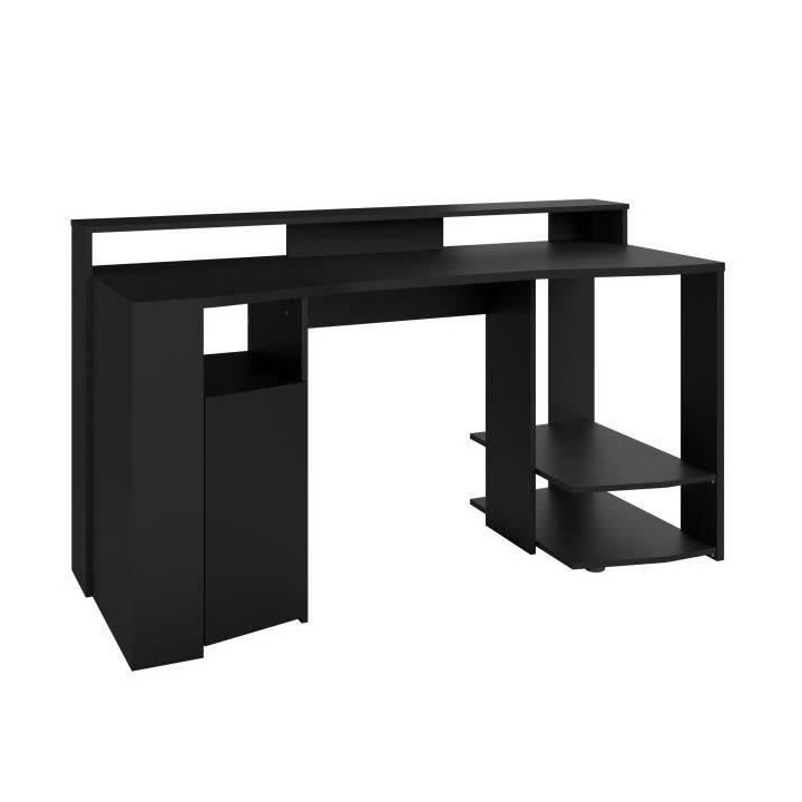 PARISOT Gaming Ensemble bureau gamer + bibliotheque 2 portes - Décor