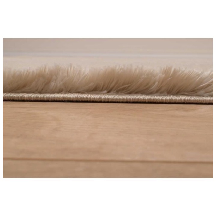 Tapis shaggy doux Oslo 677 - Beige - 100% polyester - 80 x 150 cm - In