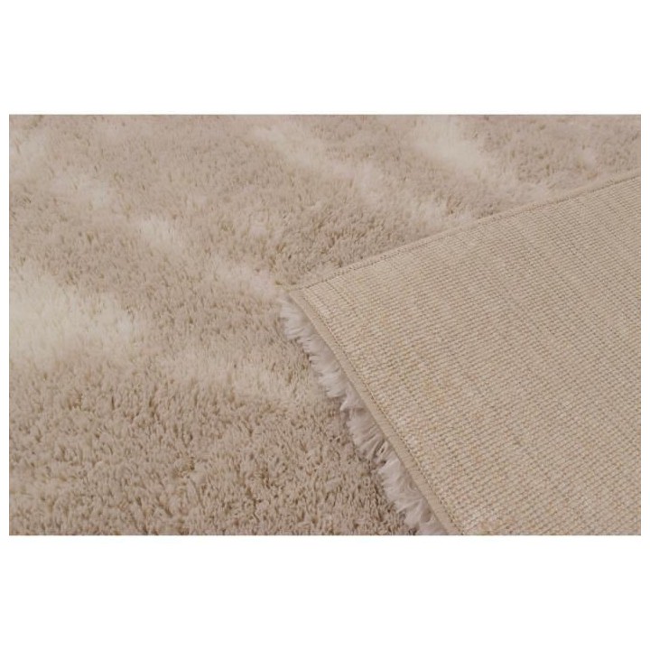 Tapis shaggy doux Oslo 677 - Beige - 100% polyester - 120 x 160 cm - I
