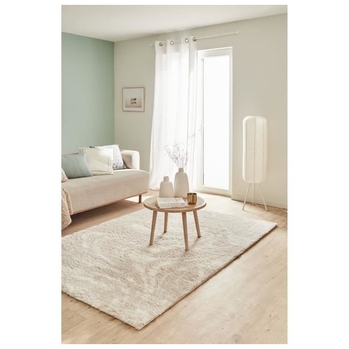 Tapis shaggy doux Oslo 677 - Beige - 100% polyester - 120 x 160 cm - I