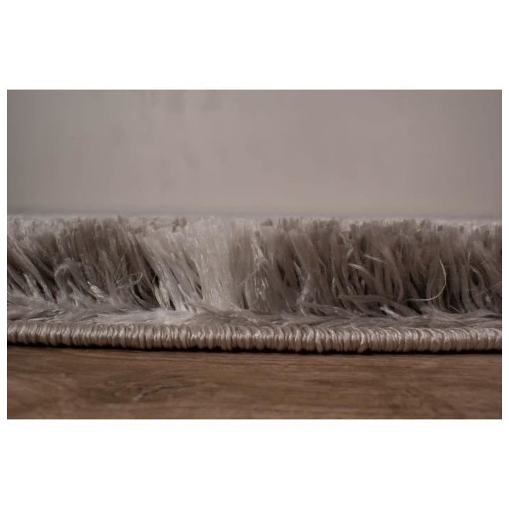 Tapis shaggy doux Oslo 677 - Vizon - 100% polyester - 80 x 150 cm - In