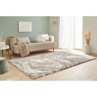 Tapis shaggy doux Oslo 677 - Vizon - 100% polyester - 120 x 160 cm - I