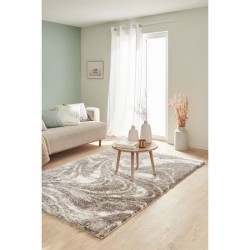 Tapis shaggy doux Oslo 677 - Vizon - 100% polyester - 120 x 160 cm - Intérieur - NAZAR