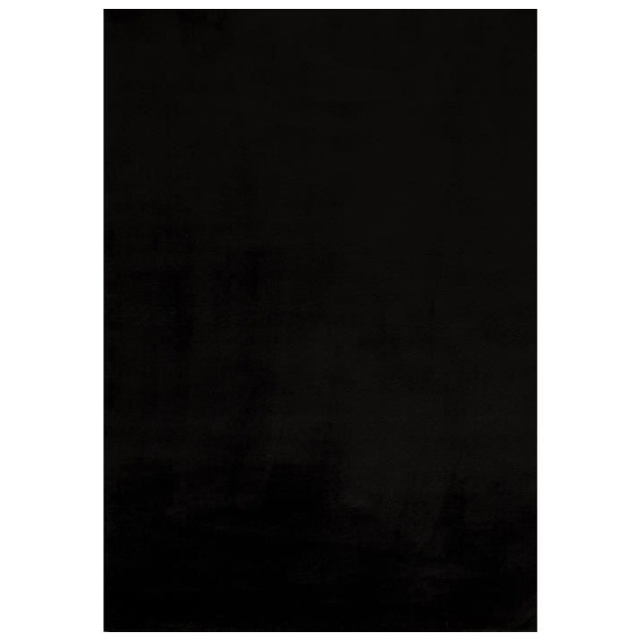 Tapis shaggy doux Cosy 902 uni - Noir - 100% polyester - 120 x 160 cm