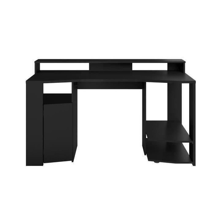 Bureau gaming LED droit - Noir - L 152 x P 61,5 x H 86,7 cm - Grande z