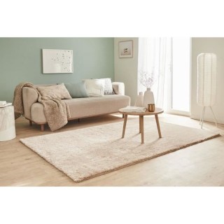 Tapis shaggy doux Cosy 902 uni - Beige - 100% polyester - 120 x 160 cm
