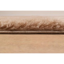 Tapis shaggy doux Cosy 902 uni - Beige - 100% polyester - 120 x 160 cm - Intérieur - NAZAR