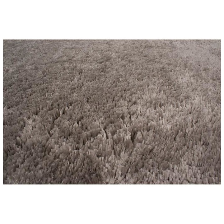 Tapis shaggy doux Cosy 902 uni - Taupe - 100% polyester - 80 x 150 cm