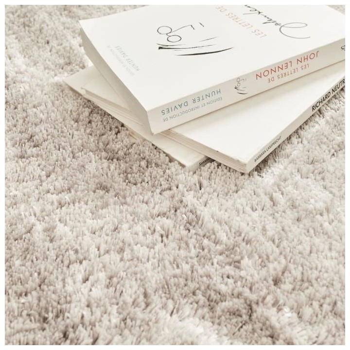 Tapis shaggy doux Cosy 902 uni - Gris - 100% polyester - 80 x 150 cm -