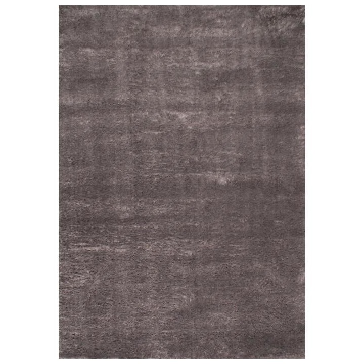 Tapis shaggy doux Cosy 902 uni - Gris - 100% polyester - 120 x 160 cm