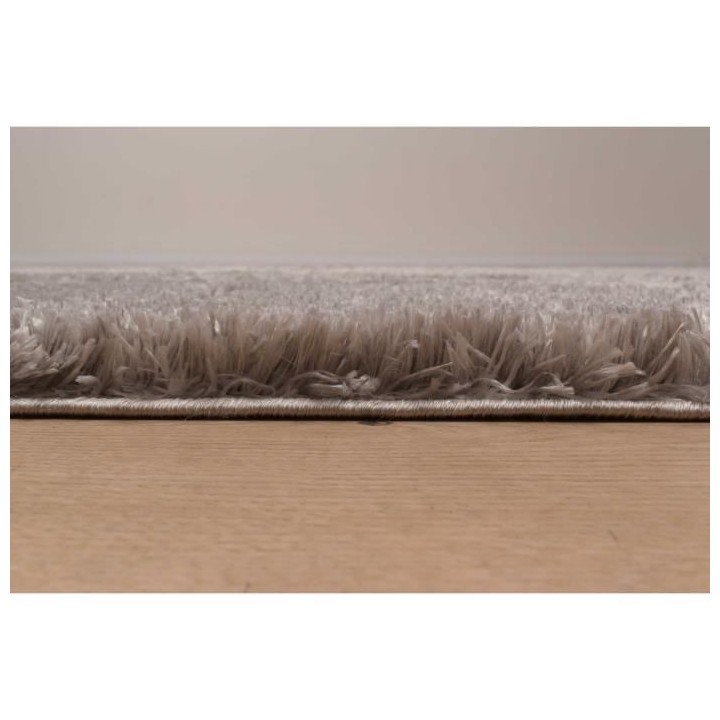 Tapis shaggy doux Cosy 902 uni - Gris - 100% polyester - 120 x 160 cm