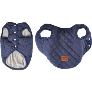 Doudoune James - Matelassée polyester double polaire - 40 cm - Bleu -