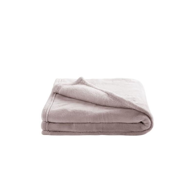 DOMIVA Couverture Microdoux - Microfibre 100% Polyester - Uni - Taupe - 100 x 150 cm