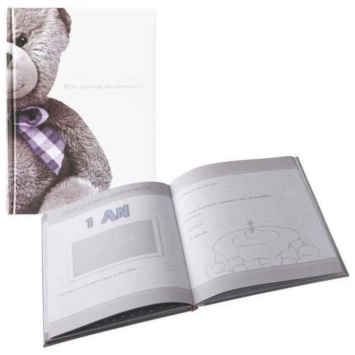 DOMIVA Livre naissance Little Bear - Blanc - 31,5 x 22 cm