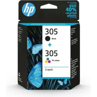 HP 305 Pack de 2 Cartouches d'Encre Noire et Trois Couleurs Authentiqu