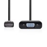 NEDIS HDMI™ - VGA Cable - HDMI™ Connector - VGA Female + 3.5 mm output - 0.2 m - Noir