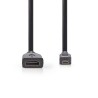 NEDIS High Speed HDMI™ Cable with Ethernet - HDMI™ Micro Connector - HDMI™ Female - 0.2 m - Noir