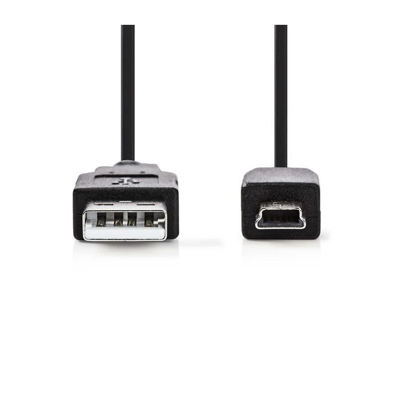 NEDIS USB 2.0 Cable - A Male - Mini 5-pin Male - 1.0 m - Noir