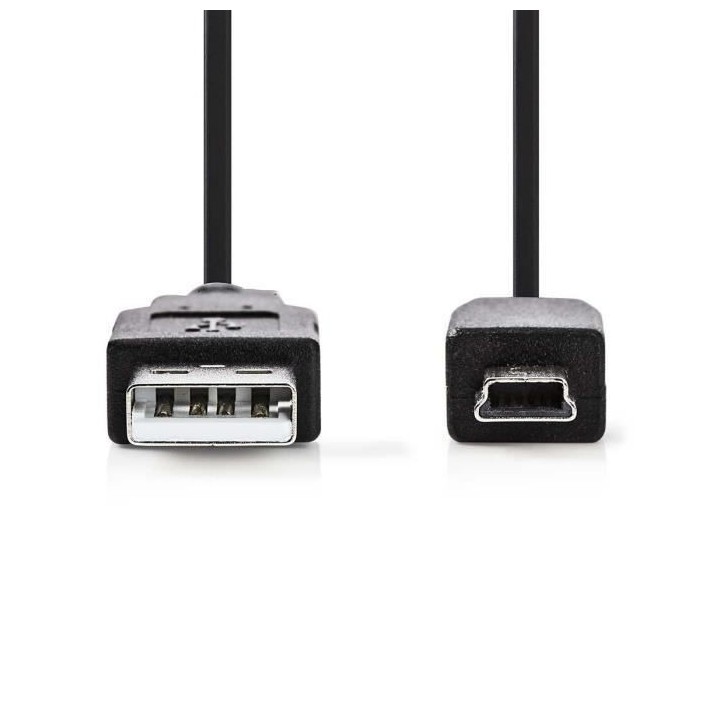 NEDIS USB 2.0 Cable - A Male - Mini 5-pin Male - 2.0 m - Noir