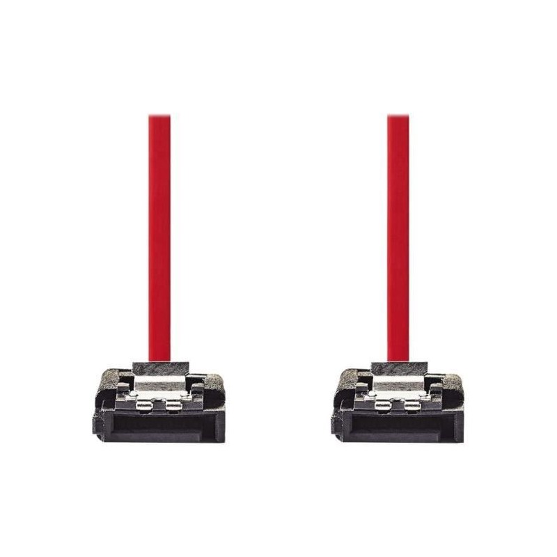 NEDIS SATA 3Gb/s data cable - SATA 7-pin Female with Lock - SATA 7-pin Female with Lock - 0.5 m - Red