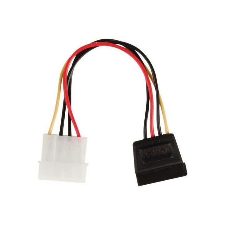 NEDIS Internal Power Cable - Molex Male - SATA 15-pin Female - 0.15 m