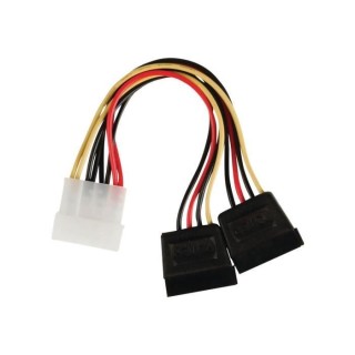 NEDIS Internal Power Cable - Molex Male - 2x SATA 15-pin Female - 0.15