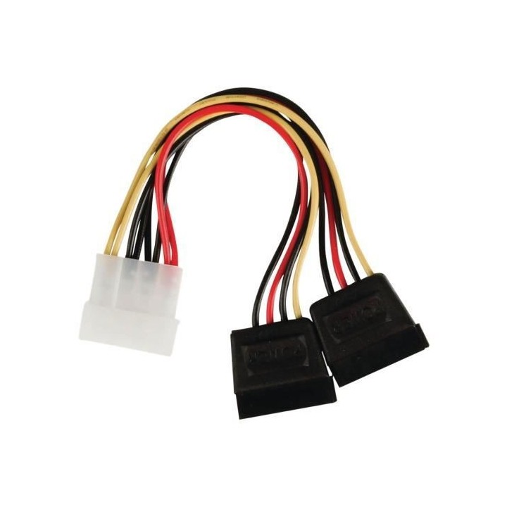 NEDIS Internal Power Cable - Molex Male - 2x SATA 15-pin Female - 0.15