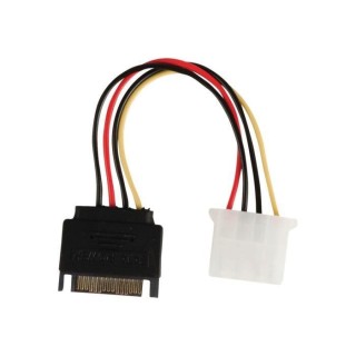 NEDIS Internal Power Cable - SATA 15-pin Male - Molex Female - 0.15 m
