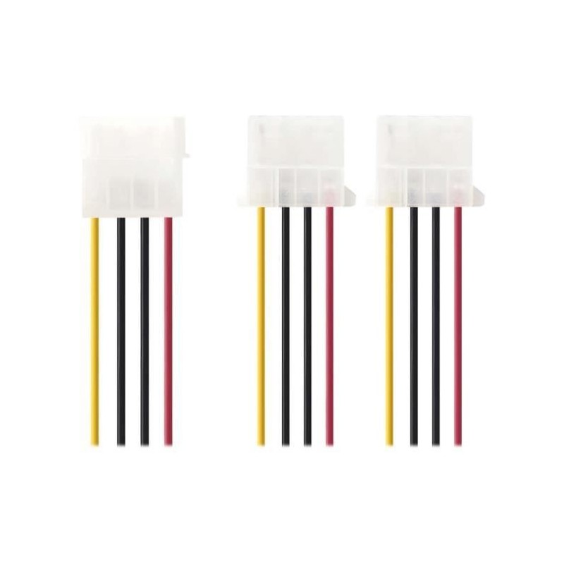 NEDIS Internal Power Cable - Molex Male - 2x Molex Female - 0.15 m - Various