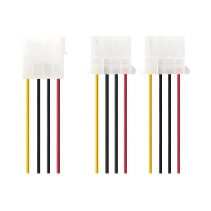 NEDIS Internal Power Cable - Molex Male - 2x Molex Female - 0.15 m - V