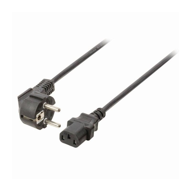 NEDIS Power Cable - Schuko Male Angled - IEC-320-C13 - 3.0 m - Noir