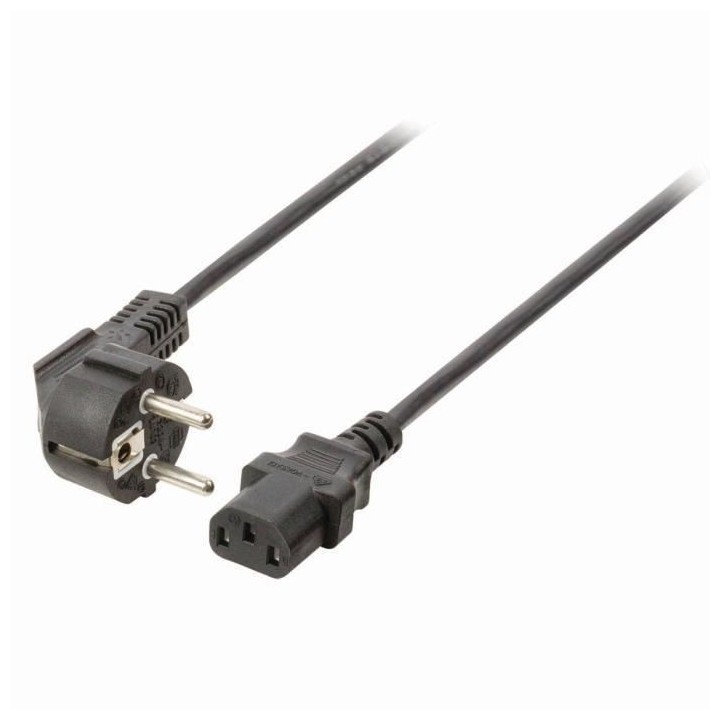 NEDIS Power Cable - Schuko Male Angled - IEC-320-C13 - 3.0 m - Noir