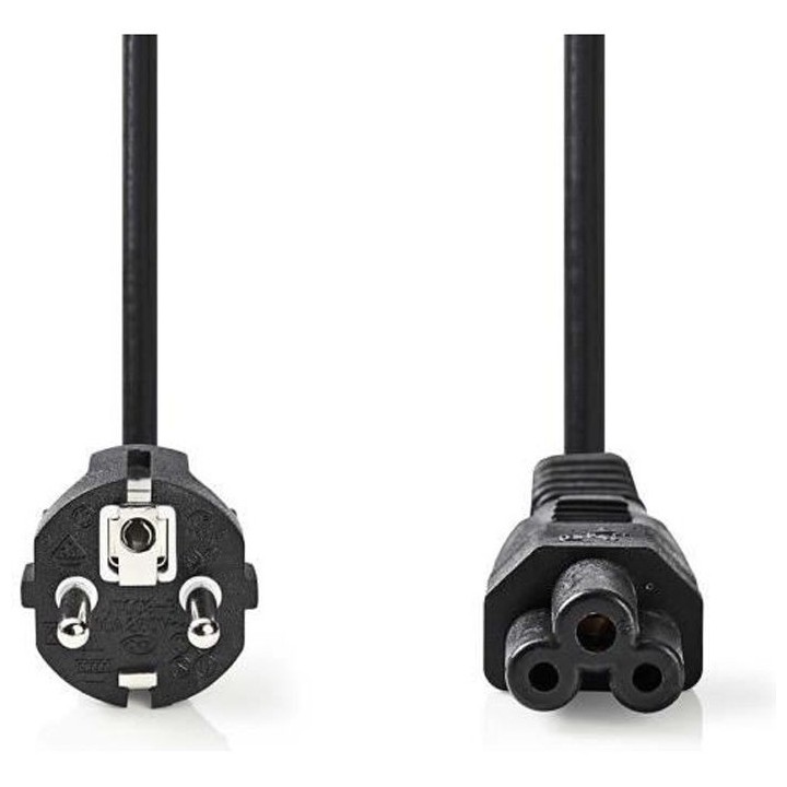NEDIS Power Cable - Schuko Male - IEC-320-C5 - 2.0 m - Noir