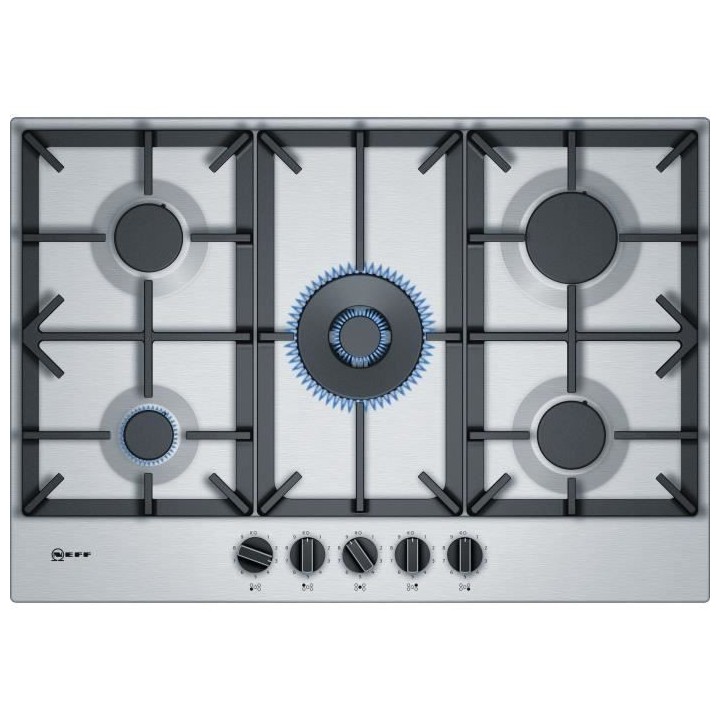 NEFF T27DS59N0 TABLE GAZ - 75CM - 4F+WOK - FLAMESELECT - INOX