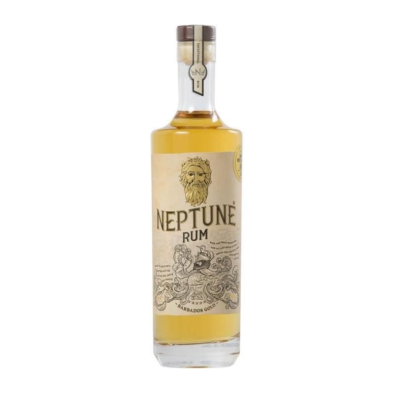 Rhum Neptune Gold - Rhum ambré - Ile de la Barbade - 40%vol - 70cl