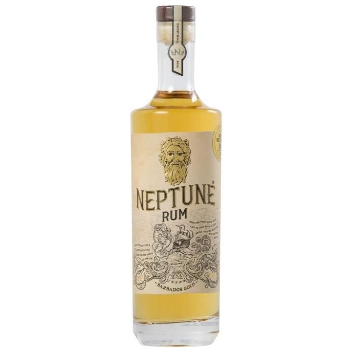 Rhum Neptune Gold - Rhum ambré - Ile de la Barbade - 40%vol - 70cl